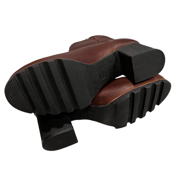 Women’s Sorel Brown Leather Danica Heeled Waterproof Booties Boots size 9.5 - Picture 10 of 11